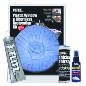 Flitz Ensemble de remise à neuf pour fenêtre en plastique et fibre de verre