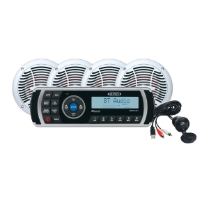 Jensen Récepteur audio AM/FM/USB Bluetooth étanche avec 4 haut-parleurs